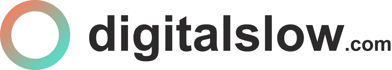 Digitalslow.com logo, light theme 