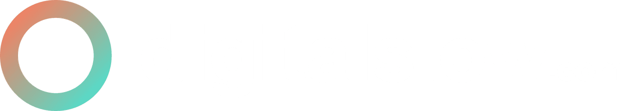 Digitalslow.com logo, dark theme